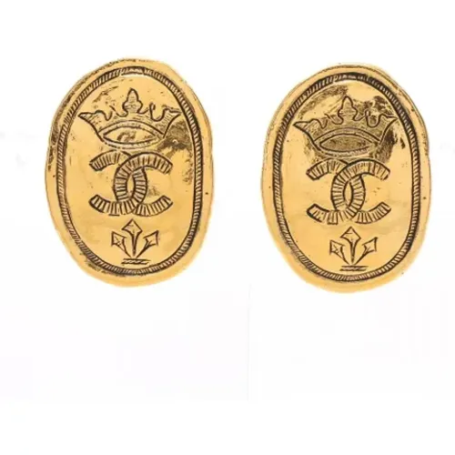 Pre-owned Metal earrings , female, Sizes: ONE SIZE - Chanel Vintage - Modalova