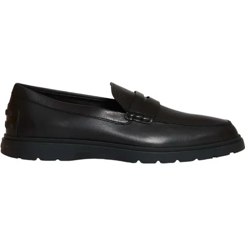 Leather Rubber Sole Moccasin , male, Sizes: 8 UK - TOD'S - Modalova