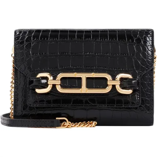 Croco Leather Handbag , female, Sizes: ONE SIZE - Tom Ford - Modalova