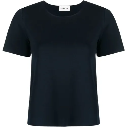 Knitted Round-Neck T-Shirt , female, Sizes: L, XL - P.a.r.o.s.h. - Modalova