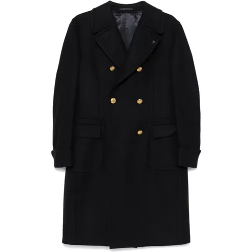 Navy Wool-Cashmere Coat , male, Sizes: XL, L - Gabriele Pasini - Modalova