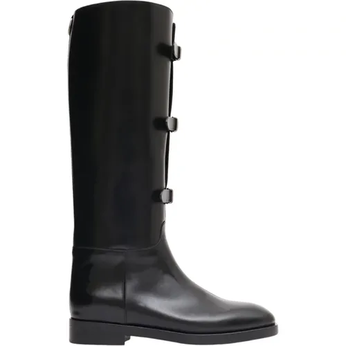 Italian Leather Riding Boots , female, Sizes: 4 UK, 6 UK - Durazzi Milano - Modalova