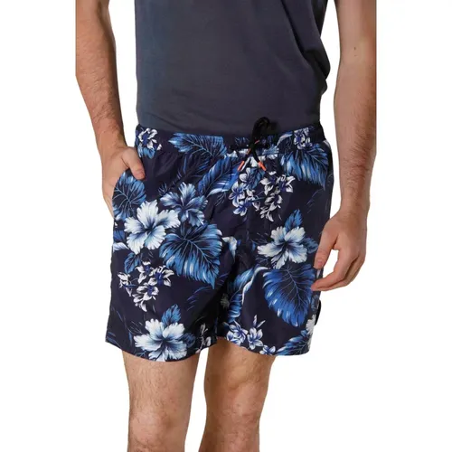 Herren Badehose mit blauem Blumenmuster , Herren, Größe: L - Mason's - Modalova