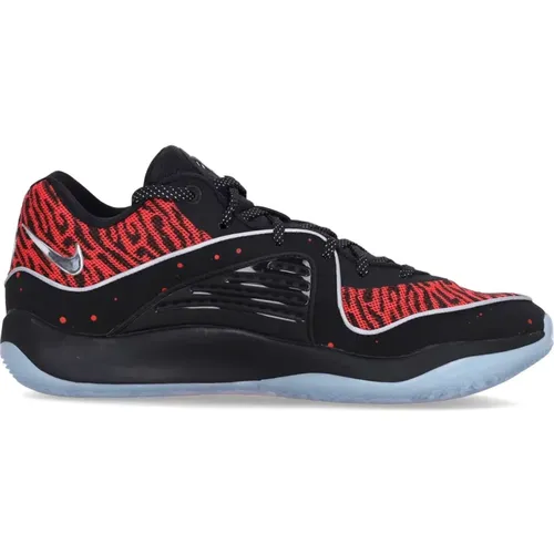 Kd16 Basketball Shoe Black/Silver/Crimson , male, Sizes: 8 1/2 UK, 8 UK - Nike - Modalova