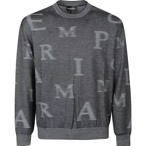 Schicker Monogramm Pullover , Herren, Größe: S - Emporio Armani - Modalova