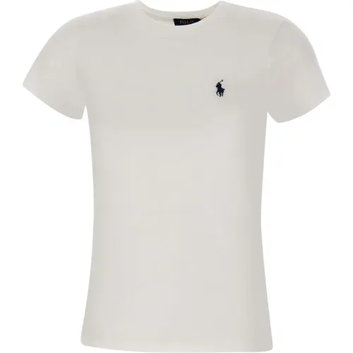 Damen Baumwoll T-Shirt mit Ikonischem Logo - Ralph Lauren - Modalova