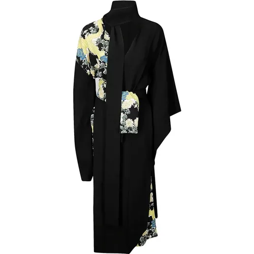 Silk Print Kimono Dress Shoes , female, Sizes: M - Setchu - Modalova