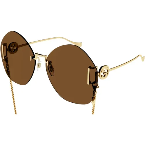 Stylische Sonnenbrille Gg1203S Farbe 003 , Damen, Größe: 65 MM - Gucci - Modalova