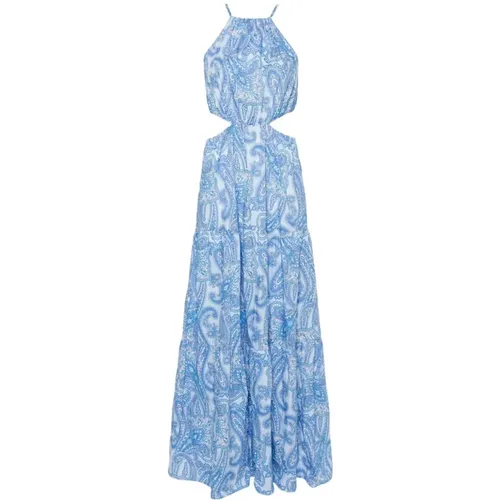 Paisley Print Sleeveless Tiered Dress , female, Sizes: M - MC2 Saint Barth - Modalova