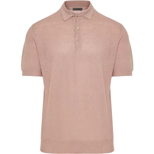 Linen polo shirt , male, Sizes: XL - Corneliani - Modalova