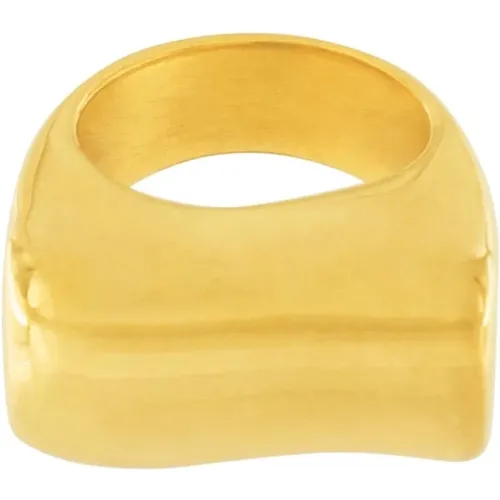 Mutiger Gold Chunky Bar Statement Ring , Damen, Größe: ONE Size - Dansk Copenhagen - Modalova