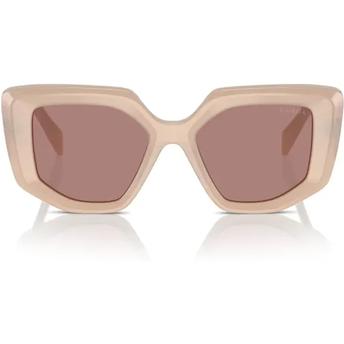 Opal Rosa Sonnenbrille Unregelmäßige Form - Prada - Modalova