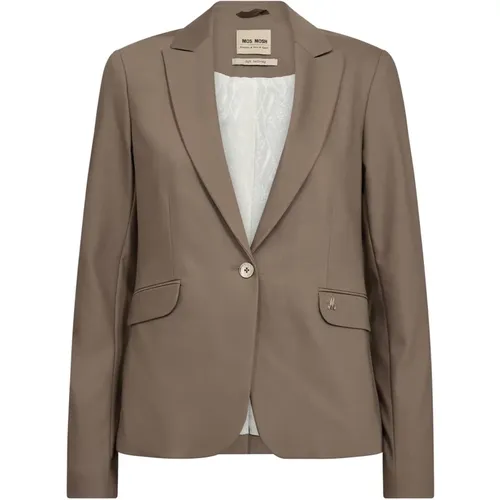 Classic Night Blazer in Pine Bark , female, Sizes: XL, M, S, 2XL, L - MOS MOSH - Modalova