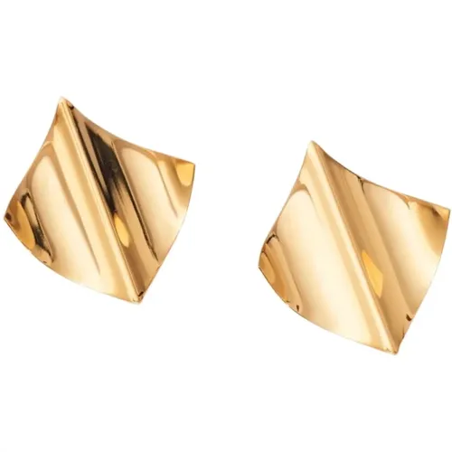 Vergoldete Diamantförmige Ohrringe - Malababa - Modalova