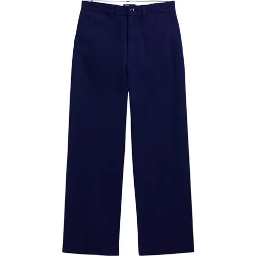 Dunkelblaue Chino-Hose mit weiten Beinen - Ralph Lauren - Modalova