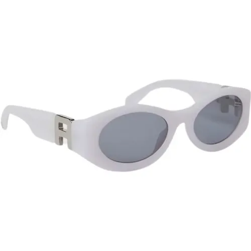 Oval Sunglasses with Jewel-like Temple , unisex, Sizes: 55 MM - Ambush - Modalova