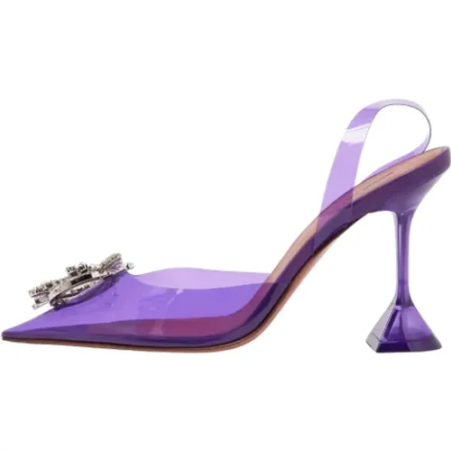 Pre-owned Fabric heels , female, Sizes: 6 1/2 UK - Amina Muaddi Pre-owned - Modalova