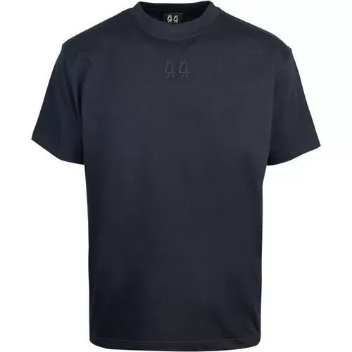 Retro Schwarzes T-Shirt mit 44 Print , Herren, Größe: L - 44 Label Group - Modalova