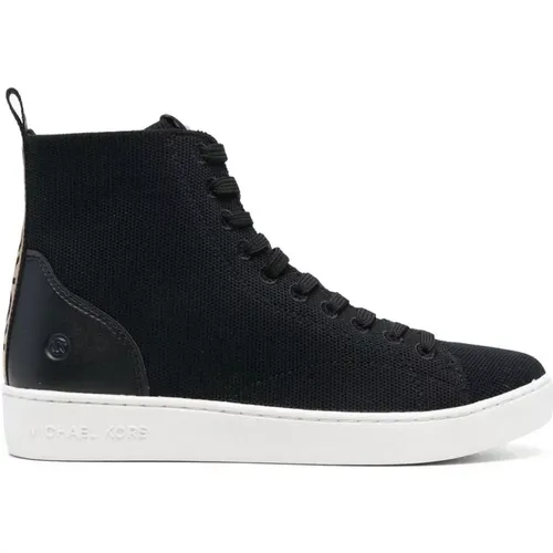 Schwarze Gestrickte High Top Sneakers , Damen, Größe: 36 1/2 EU - Michael Kors - Modalova