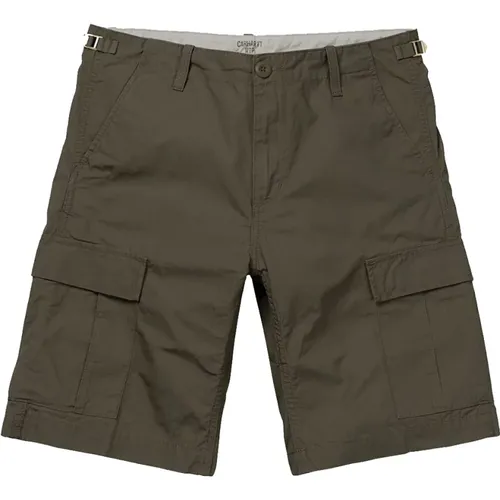 Braune Aviation Style Casual Shorts , Herren, Größe: W30 - Carhartt WIP - Modalova
