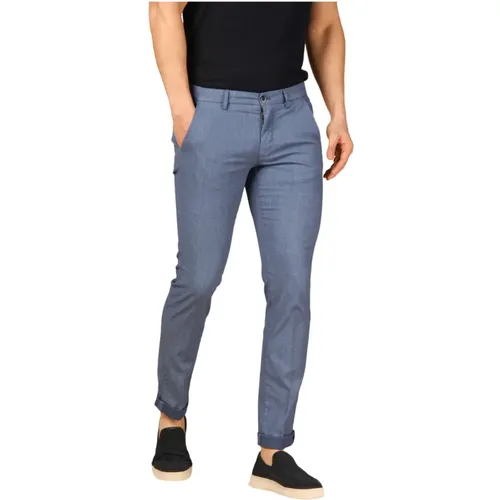 Slim Fit Chino Hose mit Faded Check Print , Herren, Größe: 2XL - Mason's - Modalova