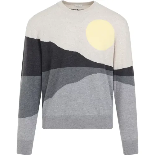 Grauer Wollpullover Sweater Etro - ETRO - Modalova