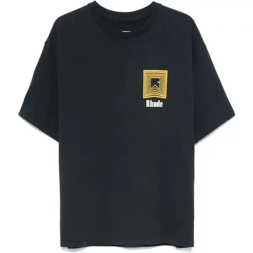 Night Cotton Jersey T-shirt , male, Sizes: S, L, XL - Rhude - Modalova