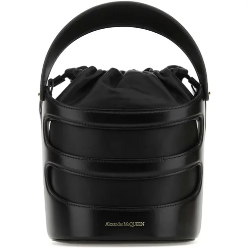 Leather The Rise bucket bag , female, Sizes: ONE SIZE - alexander mcqueen - Modalova