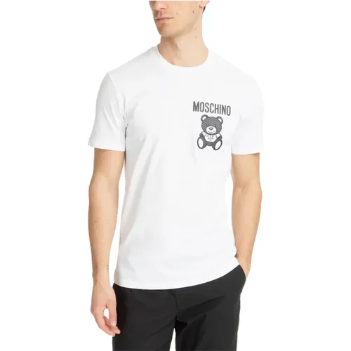 Niedlicher Bärenlogo T-Shirt , Herren, Größe: M - Moschino - Modalova