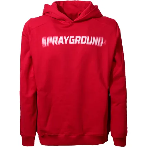 Roter Logo-Print Kapuzenpullover , Herren, Größe: M - SPRAYGROUND - Modalova