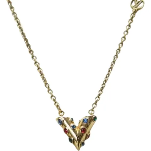 Pre-owned Metal necklaces , female, Sizes: ONE SIZE - Louis Vuitton Vintage - Modalova