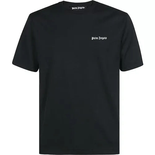Schwarzes Crew-neck T-Shirt , Herren, Größe: L - Palm Angels - Modalova