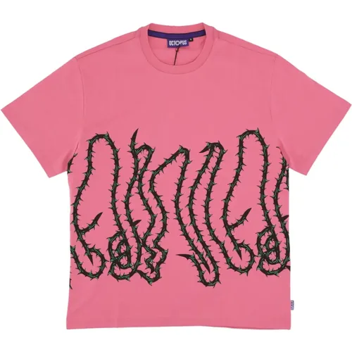 Rosa Thorns Streetwear Tee Shirt , Herren, Größe: XS - Octopus - Modalova