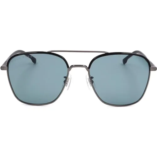 Metal Sunglasses in Dark Ruthenium , male, Sizes: ONE SIZE - Hugo Boss - Modalova