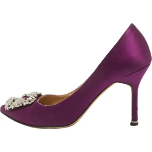 Pre-owned Satin heels , Damen, Größe: 36 1/2 EU - Manolo Blahnik Pre-owned - Modalova