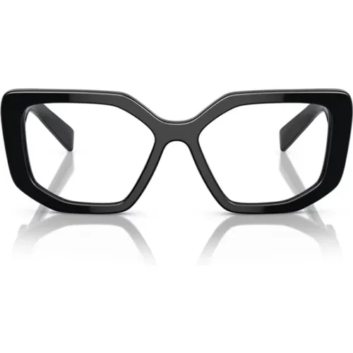 Schmetterlingsform Schwarze Brille , Damen, Größe: 52 MM - Prada - Modalova