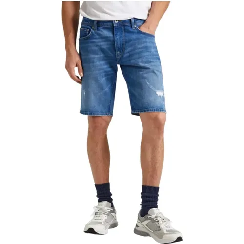 Denim Bermuda Shorts mit klassischem Design , Herren, Größe: W32 - Pepe Jeans - Modalova