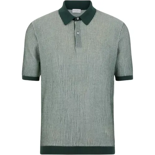 Two-Tone Ribbed Knit Polo Shirt , male, Sizes: 2XL - Ballantyne - Modalova