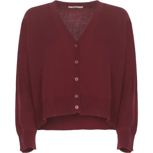 Kaschmir V-Ausschnitt Pullover Bordeaux - Kangra - Modalova