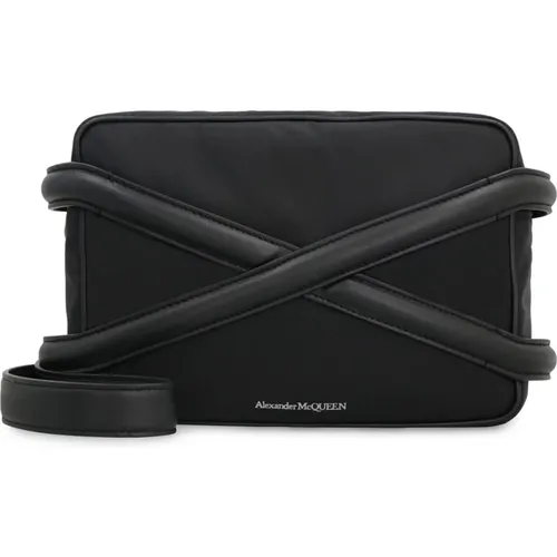 Leder- und Nylon-Messenger-Tasche - alexander mcqueen - Modalova