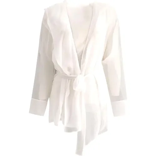 Silk Kimono Hooded Jacket , female, Sizes: XS, 2XS - Max Mara - Modalova