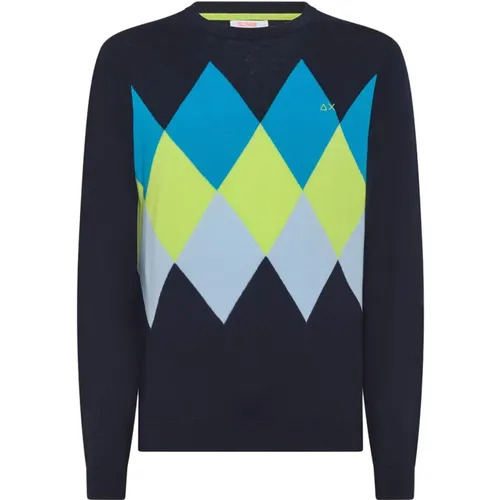 Argyle Sweater , male, Sizes: S, 2XL, M, XL, L - Sun68 - Modalova