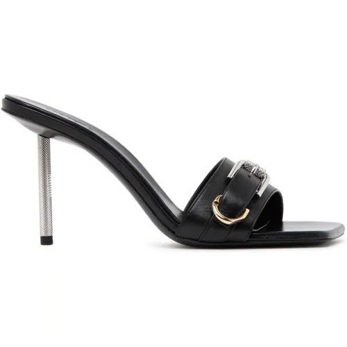 Schwarze Kalbsleder-Voyou-Sandalen , Damen, Größe: 38 1/2 EU - Givenchy - Modalova