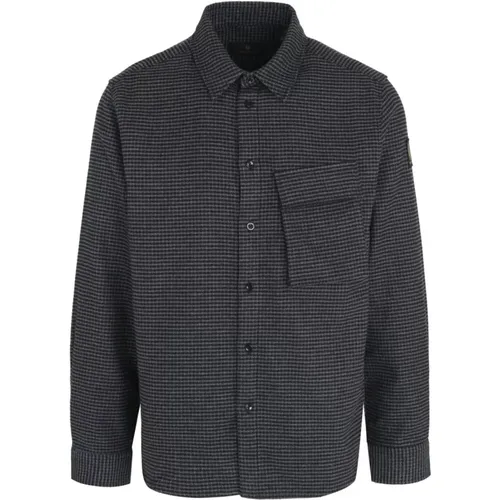 Checked Print Casual Shirt , male, Sizes: S - Belstaff - Modalova