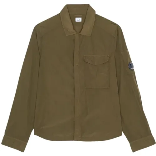 Chrome-R Pocket Overshirt in , male, Sizes: L, XL - C.P. Company - Modalova