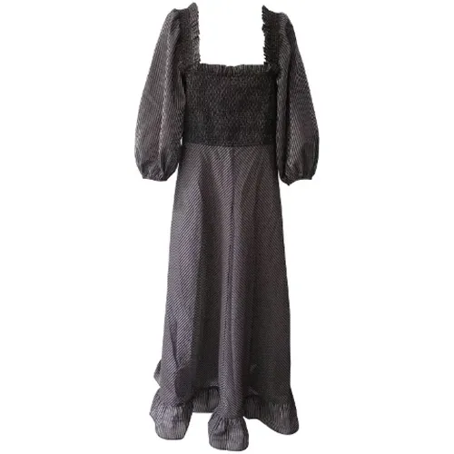 Silk dresses , female, Sizes: 9 UK - Ganni - Modalova