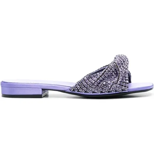 Crystal Slide Sandals , female, Sizes: 3 UK - Sergio Rossi - Modalova