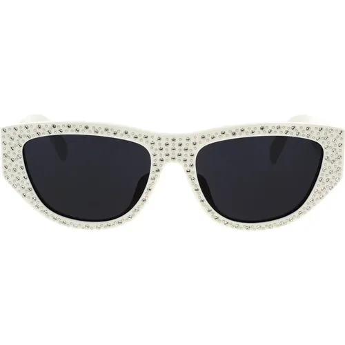 Elegante Cat-Eye Sonnenbrille mit Kristallen - Celine - Modalova