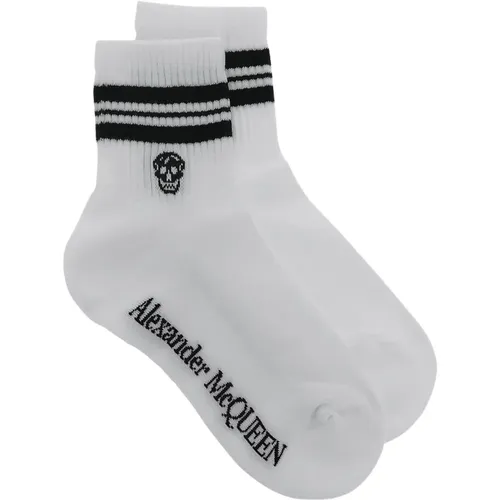 Stilvolle weiße Socken für Frauen , Damen, Größe: M - alexander mcqueen - Modalova