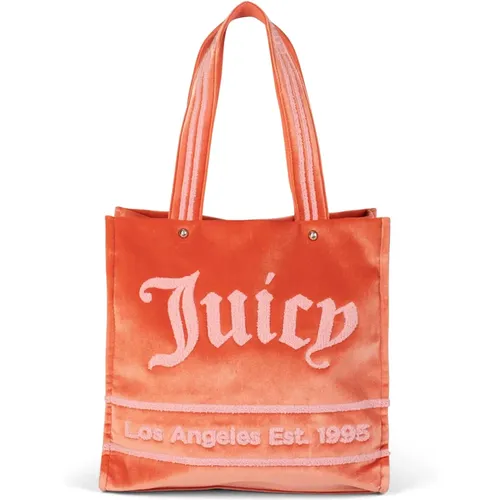 Velvet Tote Bag Peach/Pink - Juicy Couture - Modalova
